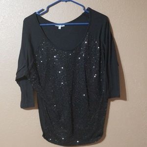 Black off the shoulder top